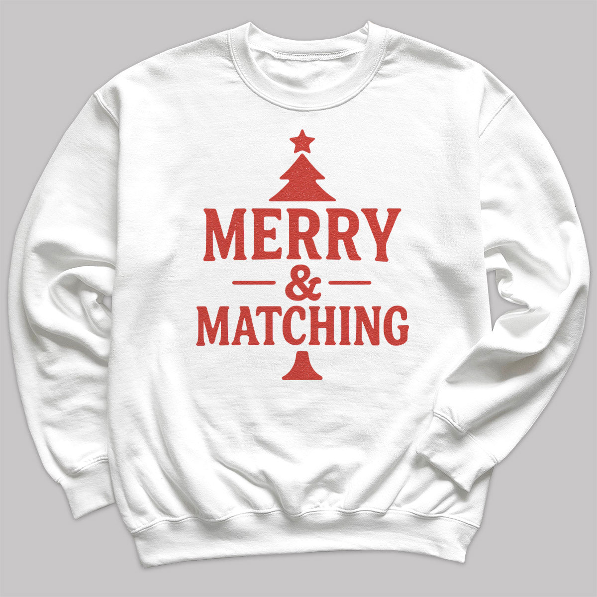 Merry And Matching - Christmas Jumper Sweatshirt - Adult & Kids - All Sizes