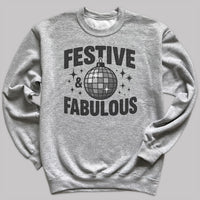 Festive And Fabulous - Christmas Jumper Sweatshirt - Adult & Kids - All Sizes