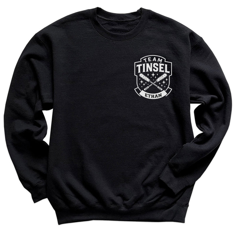 PERSONALISED Team Tinsel - Christmas Jumper Sweatshirt - Adult & Kids - All Sizes