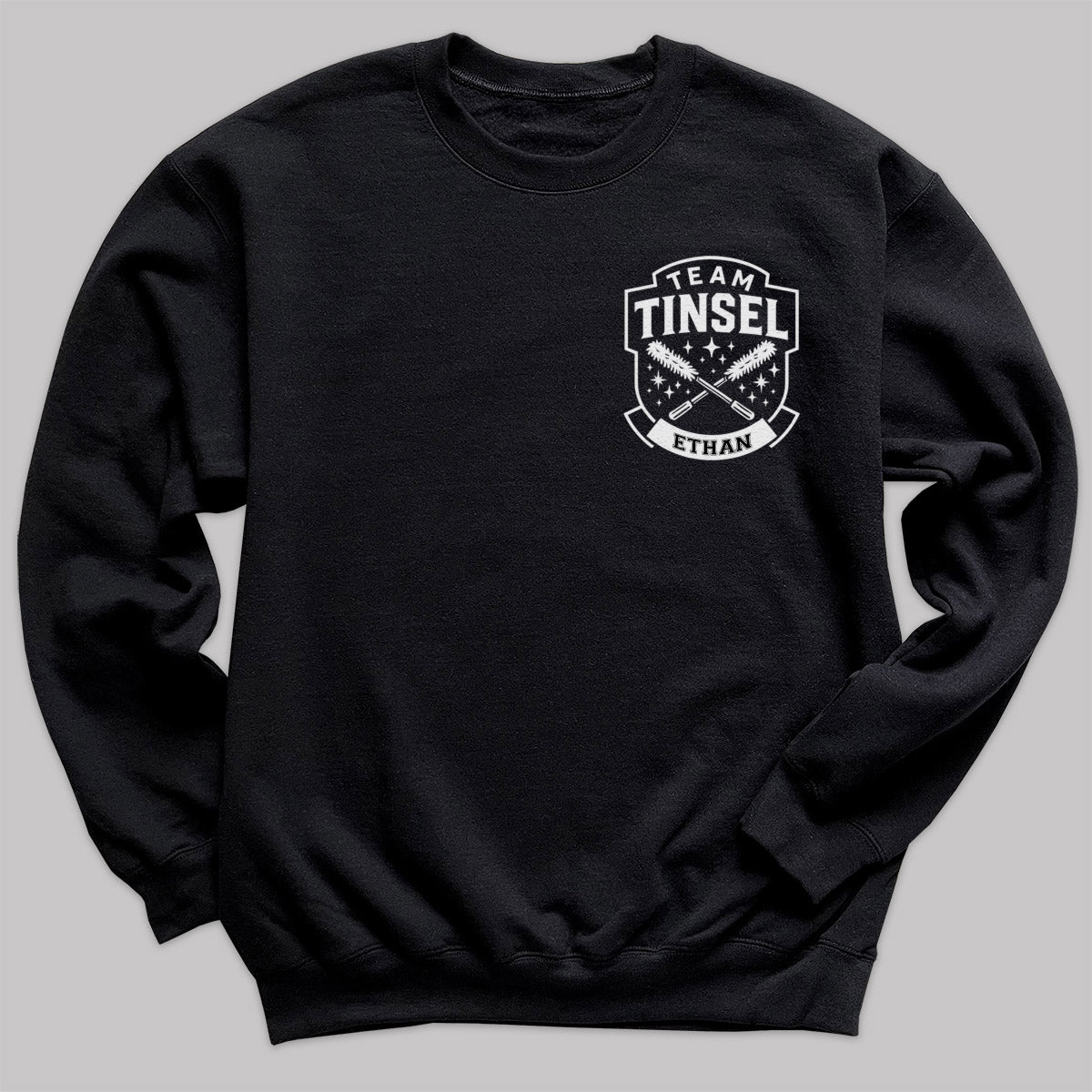 PERSONALISED Team Tinsel - Christmas Jumper Sweatshirt - Adult & Kids - All Sizes