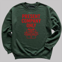 Present Company Only - Christmas Jumper Sweatshirt - Adult & Kids - All Sizes
