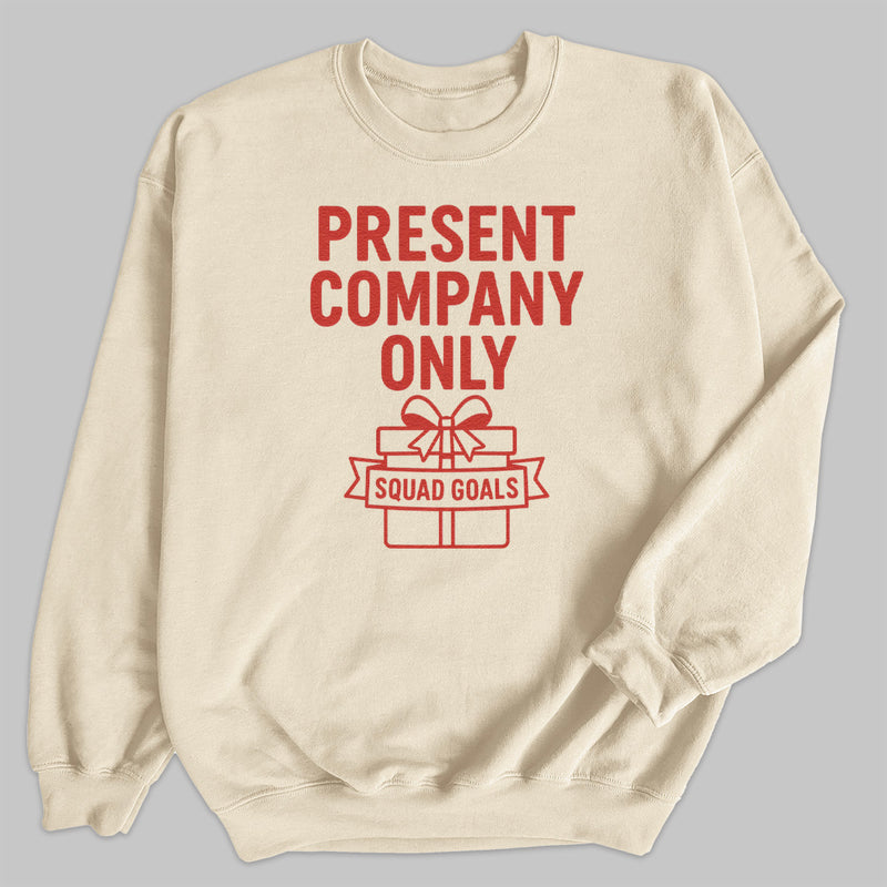 Present Company Only - Christmas Jumper Sweatshirt - Adult & Kids - All Sizes