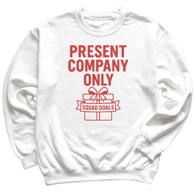 Present Company Only - Christmas Jumper Sweatshirt - Adult & Kids - All Sizes