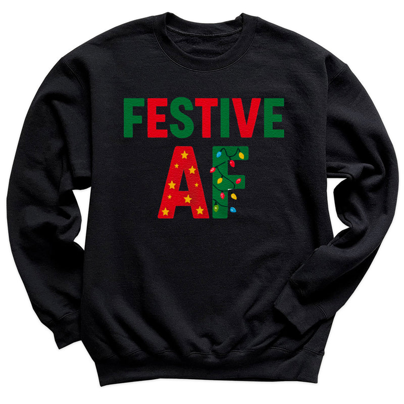 Festive AF - Christmas Jumper Sweatshirt - Adult & Kids - All Sizes