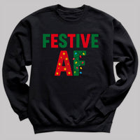 Festive AF - Christmas Jumper Sweatshirt - Adult & Kids - All Sizes