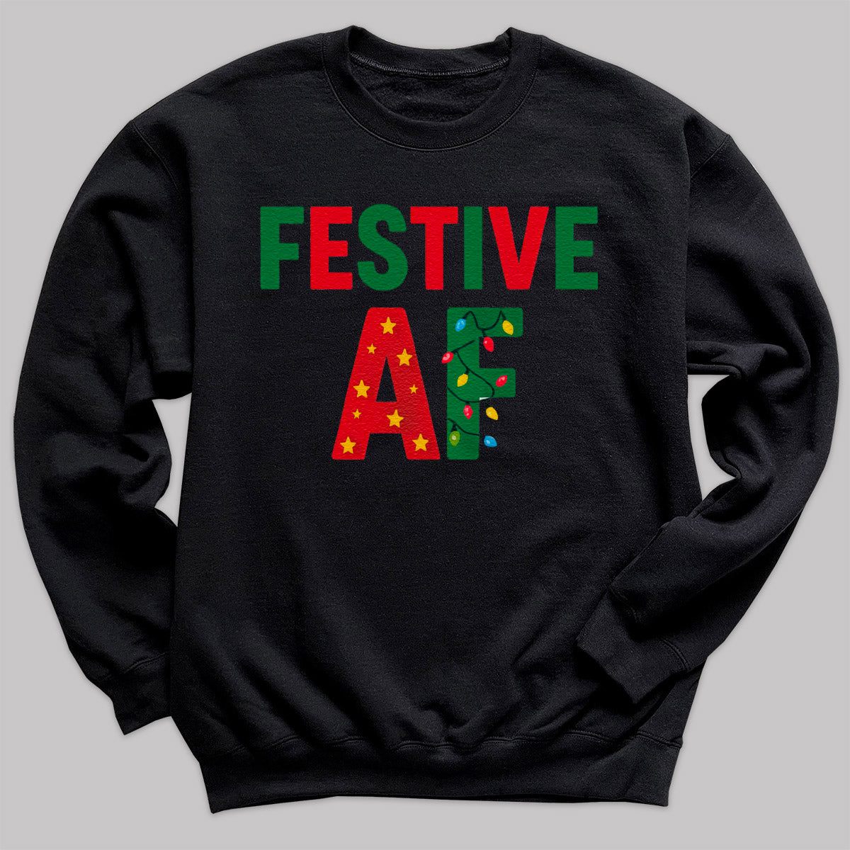 Festive AF - Christmas Jumper Sweatshirt - Adult & Kids - All Sizes