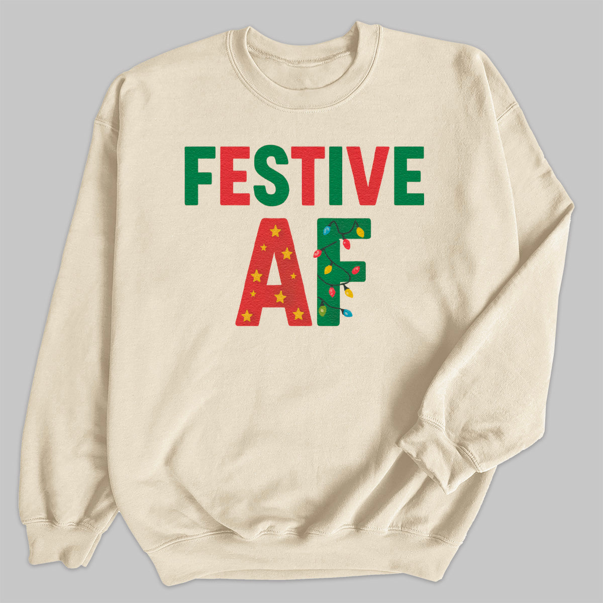 Festive AF - Christmas Jumper Sweatshirt - Adult & Kids - All Sizes