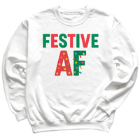 Festive AF - Christmas Jumper Sweatshirt - Adult & Kids - All Sizes
