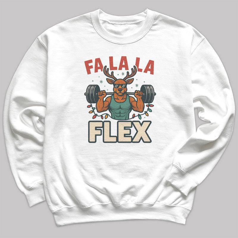 Fa La La Flex - Christmas Jumper Sweatshirt - Adult & Kids - All Sizes