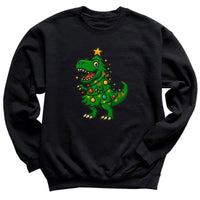 Treeasaurus Rex - Christmas Jumper Sweatshirt - Adult & Kids - All Sizes