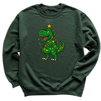 Treeasaurus Rex - Christmas Jumper Sweatshirt - Adult & Kids - All Sizes