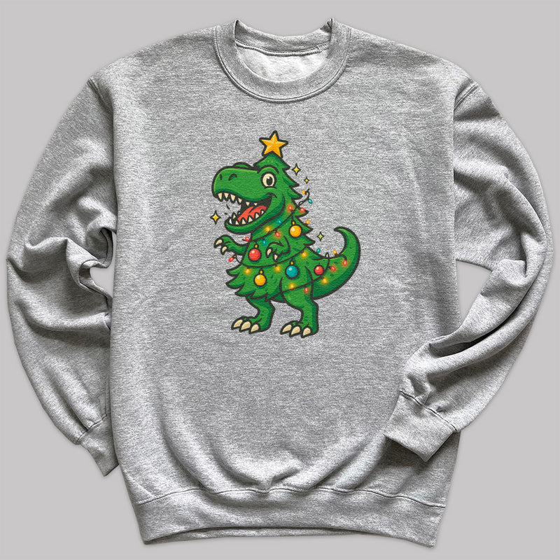 Treeasaurus Rex - Christmas Jumper Sweatshirt - Adult & Kids - All Sizes
