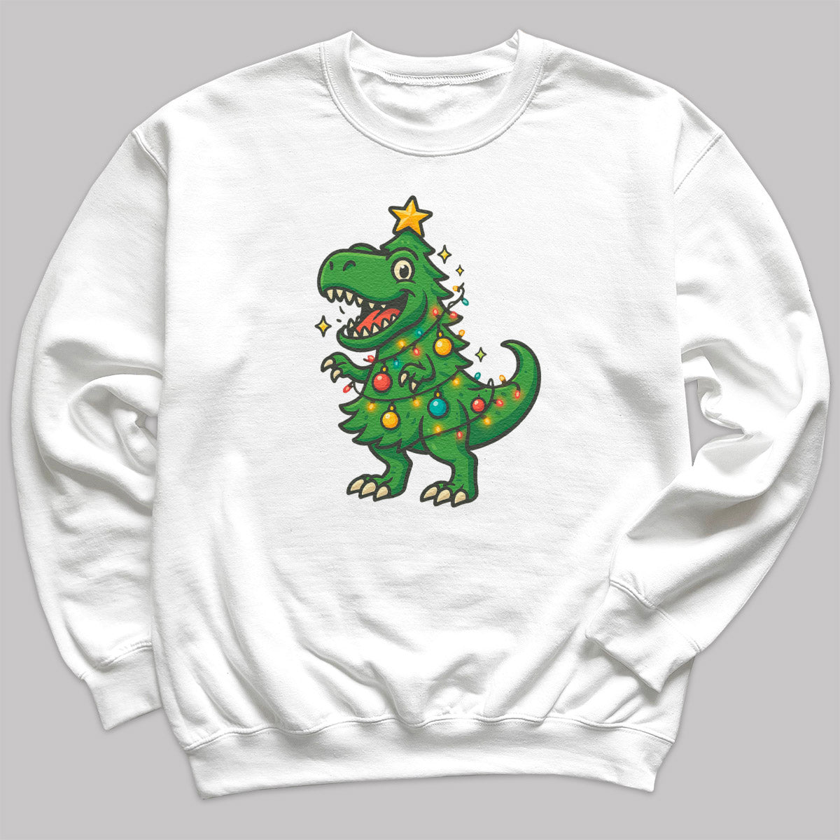 Treeasaurus Rex - Christmas Jumper Sweatshirt - Adult & Kids - All Sizes