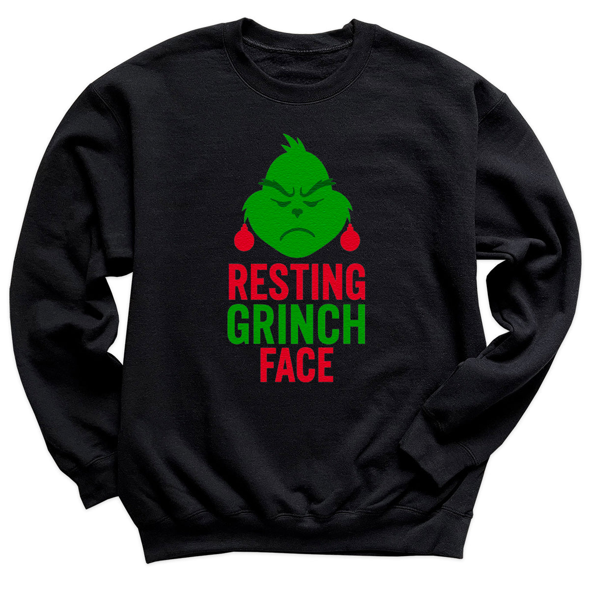 Resting GRINCH Face - Christmas Jumper Sweatshirt - Adult & Kids - All Sizes