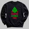 Resting GRINCH Face - Christmas Jumper Sweatshirt - Adult & Kids - All Sizes