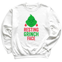 Resting GRINCH Face - Christmas Jumper Sweatshirt - Adult & Kids - All Sizes