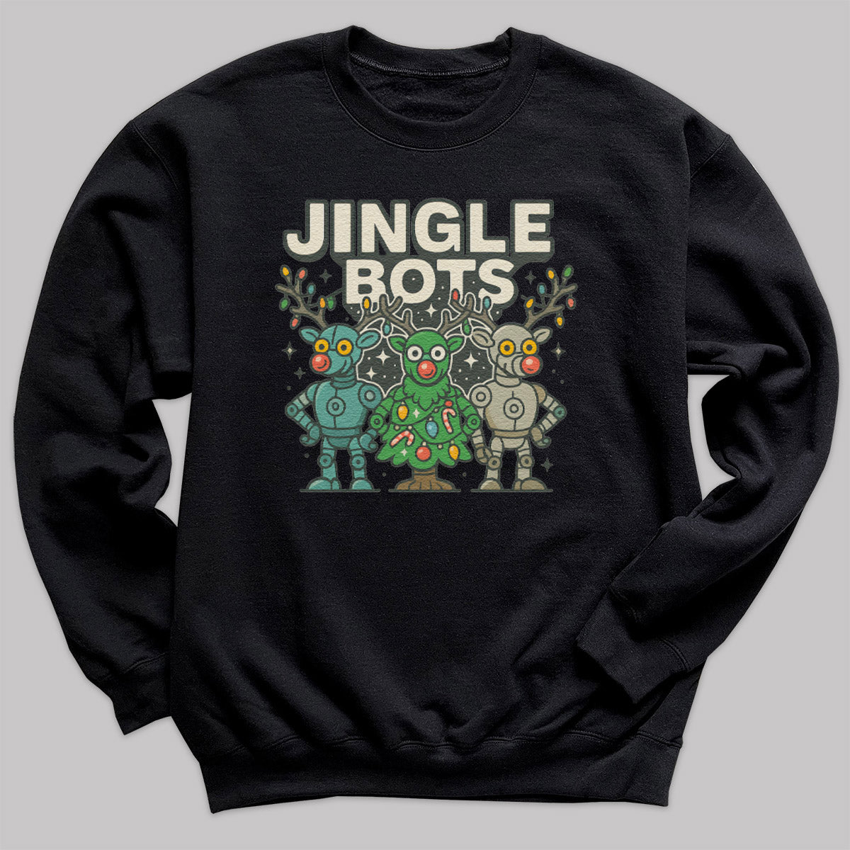 Jingle Bots - Christmas Jumper Sweatshirt - Adult & Kids - All Sizes