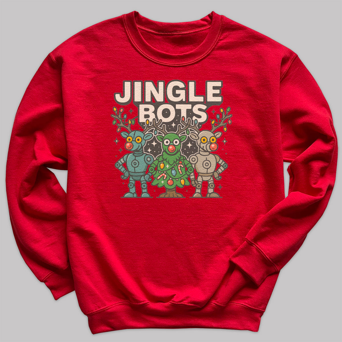 Jingle Bots - Christmas Jumper Sweatshirt - Adult & Kids - All Sizes