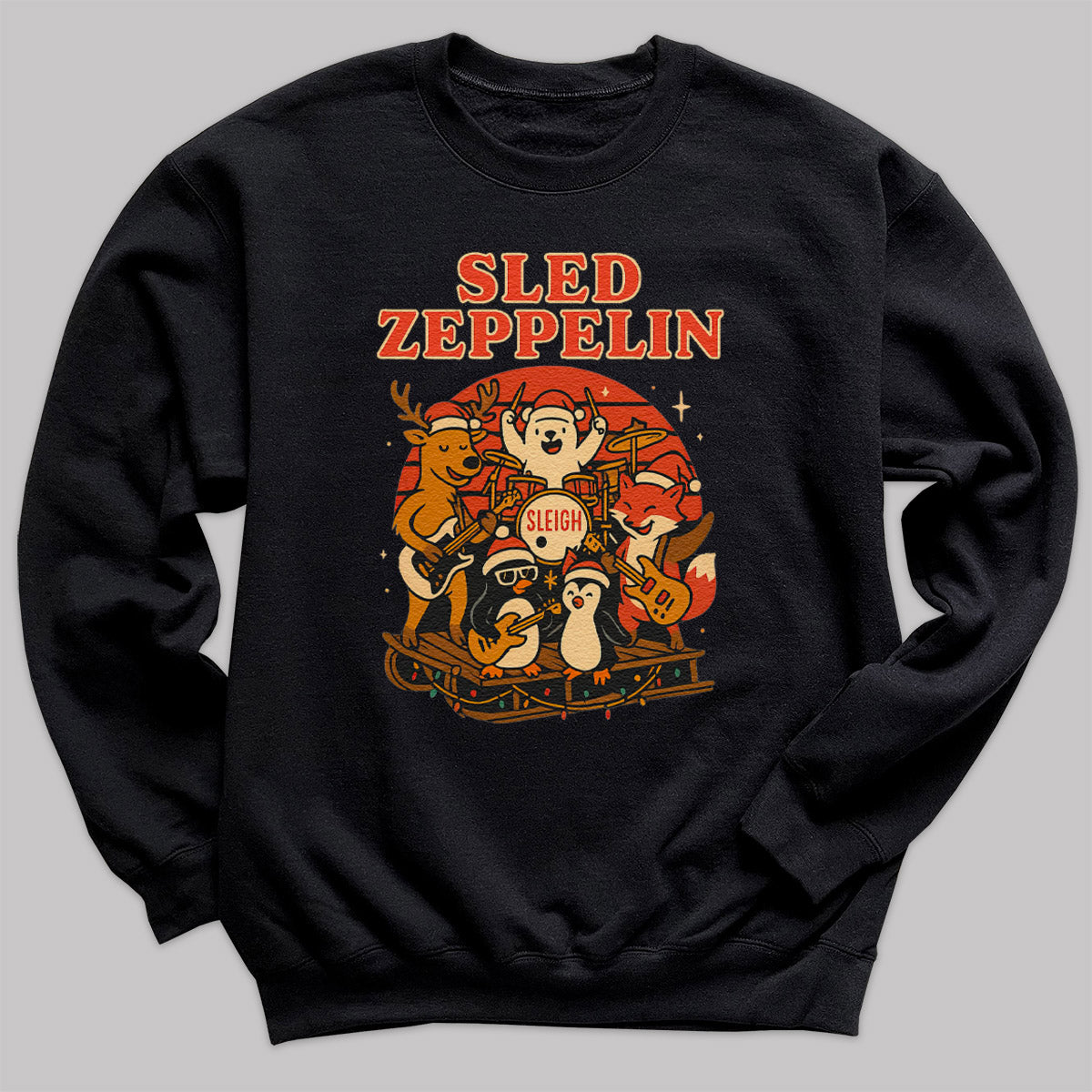 Sled Zeppelin - Christmas Jumper Sweatshirt - All Sizes