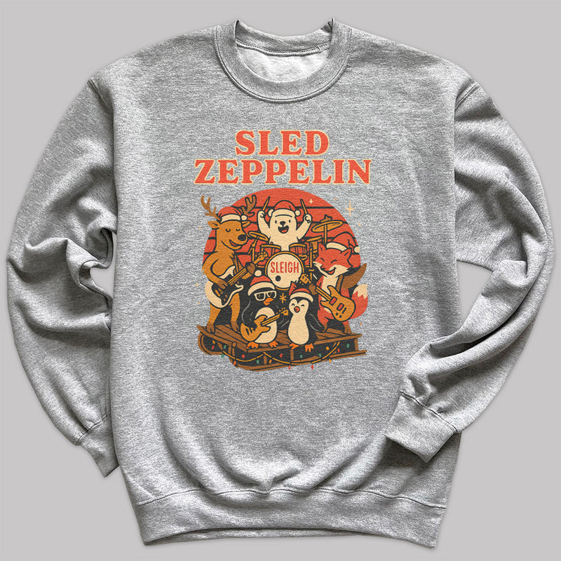 Sled Zeppelin - Christmas Jumper Sweatshirt - All Sizes