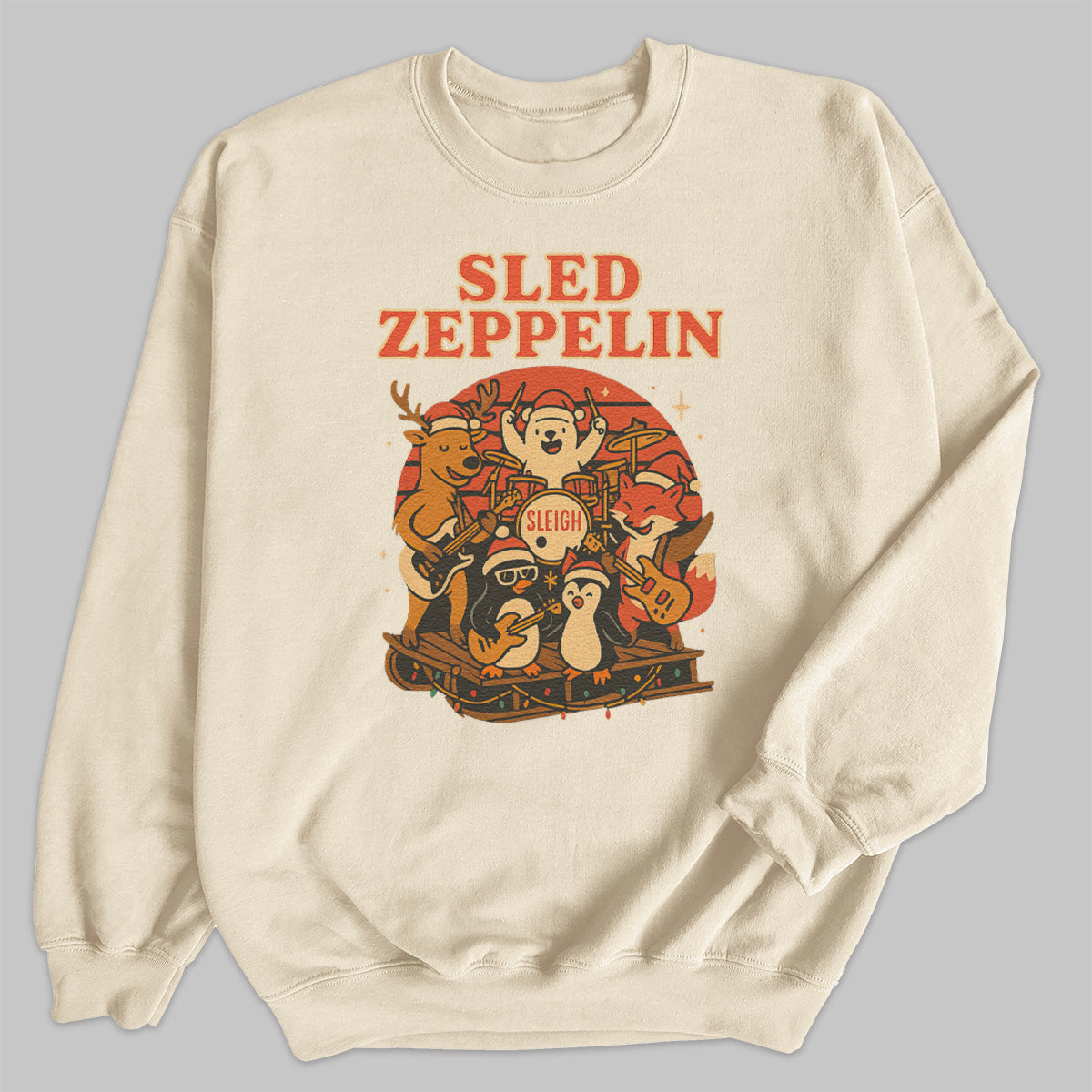 Sled Zeppelin - Christmas Jumper Sweatshirt - All Sizes