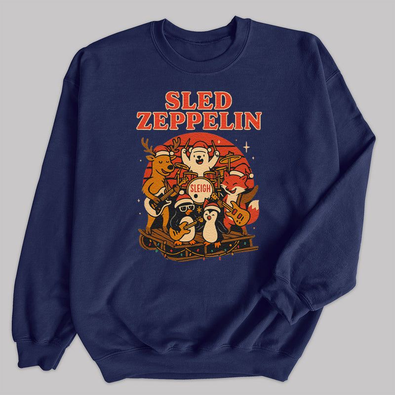 Sled Zeppelin - Christmas Jumper Sweatshirt - All Sizes