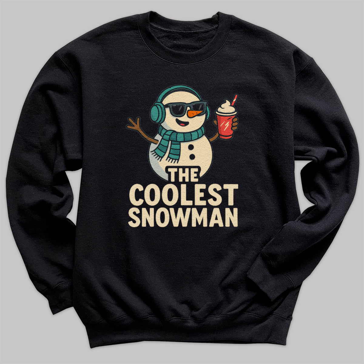 The Coolest Snowman - Christmas Jumper Sweatshirt - Adult & Kids - All Sizes