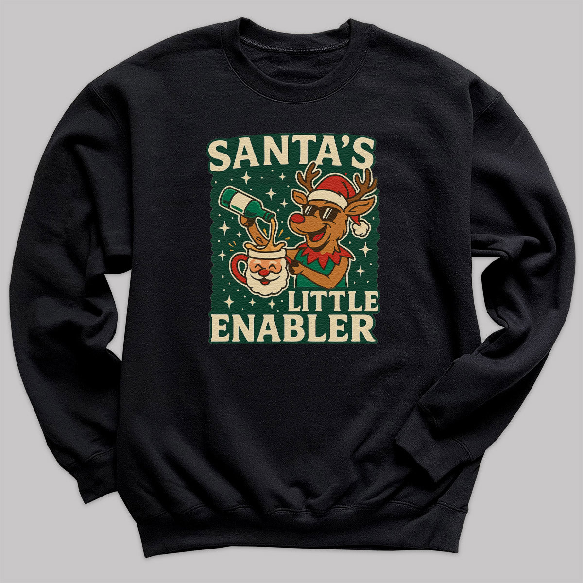 Santa's Little Enabler - Christmas Jumper Sweatshirt - All Sizes