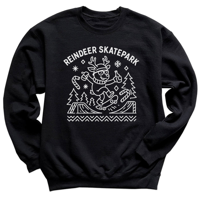 Reindeer Skatepark - Christmas Jumper Sweatshirt - Adult & Kids - All Sizes