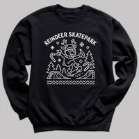 Reindeer Skatepark - Christmas Jumper Sweatshirt - Adult & Kids - All Sizes
