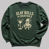 Slay Bells And Cocktails - Christmas Jumper Sweatshirt - All Sizes