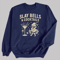 Slay Bells And Cocktails - Christmas Jumper Sweatshirt - All Sizes