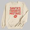 Santa Favorite Mistake - Christmas Jumper Sweatshirt - All Sizes