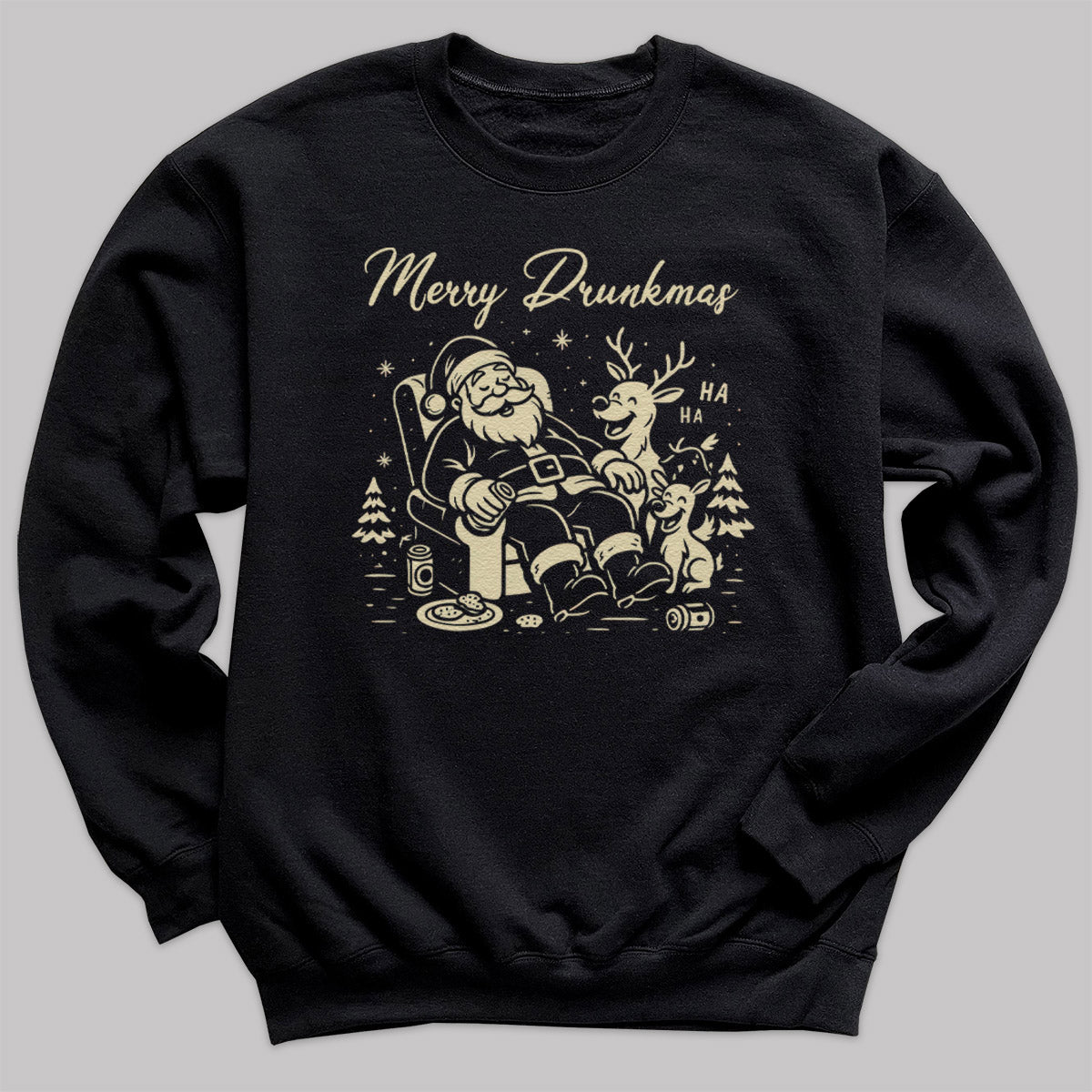 Merry Drunkmas - Christmas Jumper Sweatshirt - Adult & Kids - All Sizes