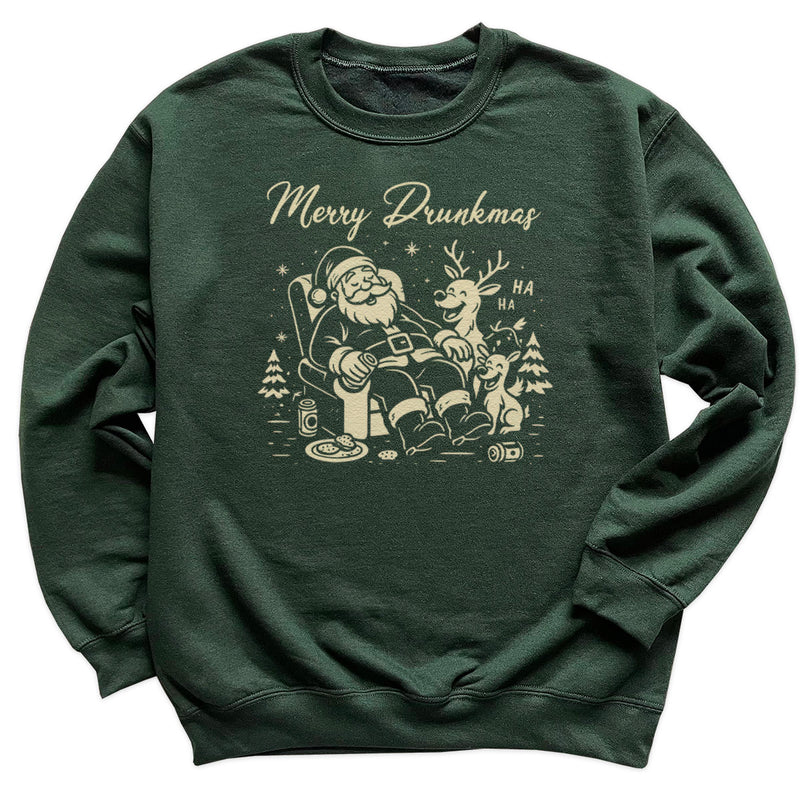 Merry Drunkmas - Christmas Jumper Sweatshirt - Adult & Kids - All Sizes