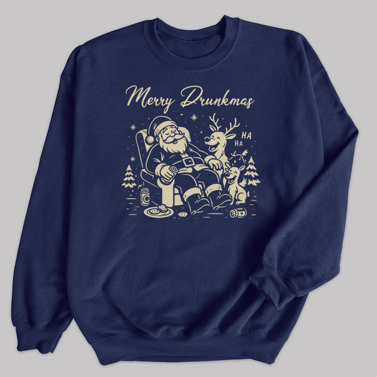 Merry Drunkmas - Christmas Jumper Sweatshirt - Adult & Kids - All Sizes