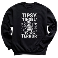 Tipsy Tinsel Terror - Christmas Jumper Sweatshirt - Adult & Kids - All Sizes