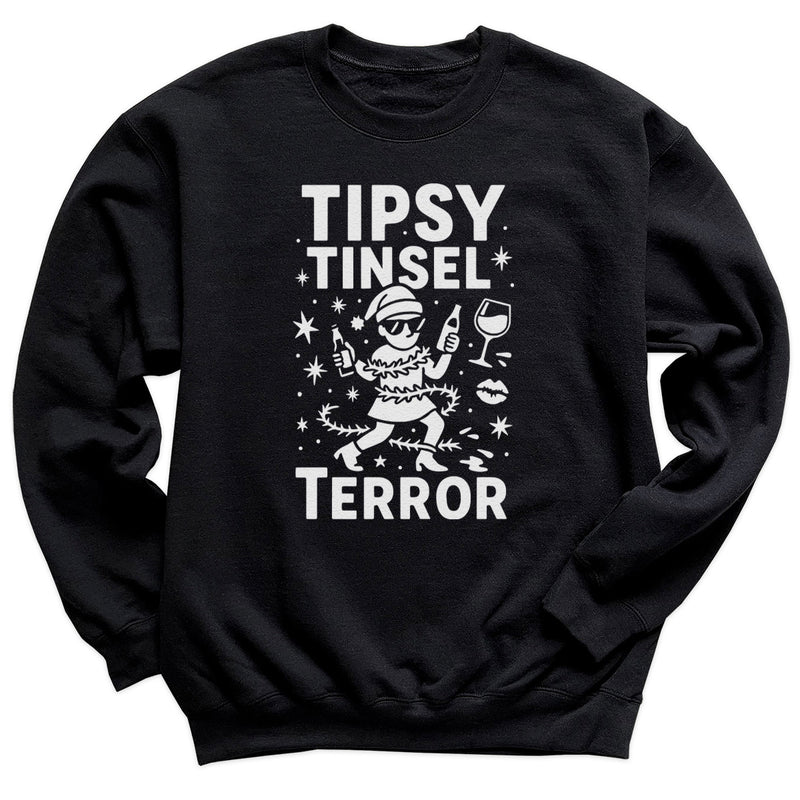 Tipsy Tinsel Terror - Christmas Jumper Sweatshirt - Adult & Kids - All Sizes