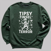 Tipsy Tinsel Terror - Christmas Jumper Sweatshirt - Adult & Kids - All Sizes