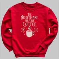 The Nightmare Before Coffee - Christmas Jumper Sweatshirt - All Sizes
