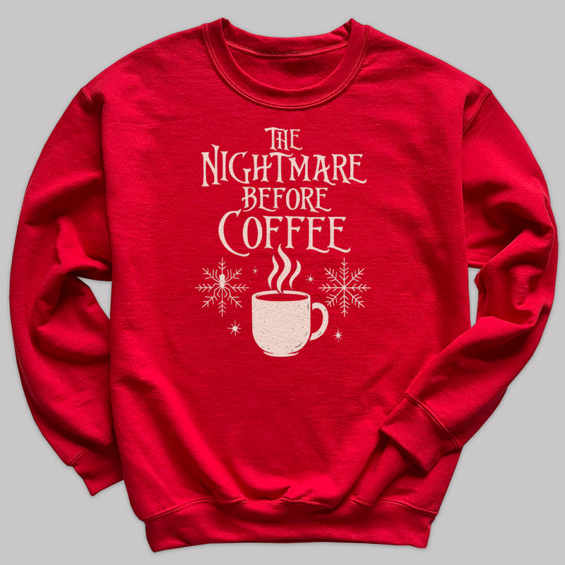 The Nightmare Before Coffee - Christmas Jumper Sweatshirt - All Sizes