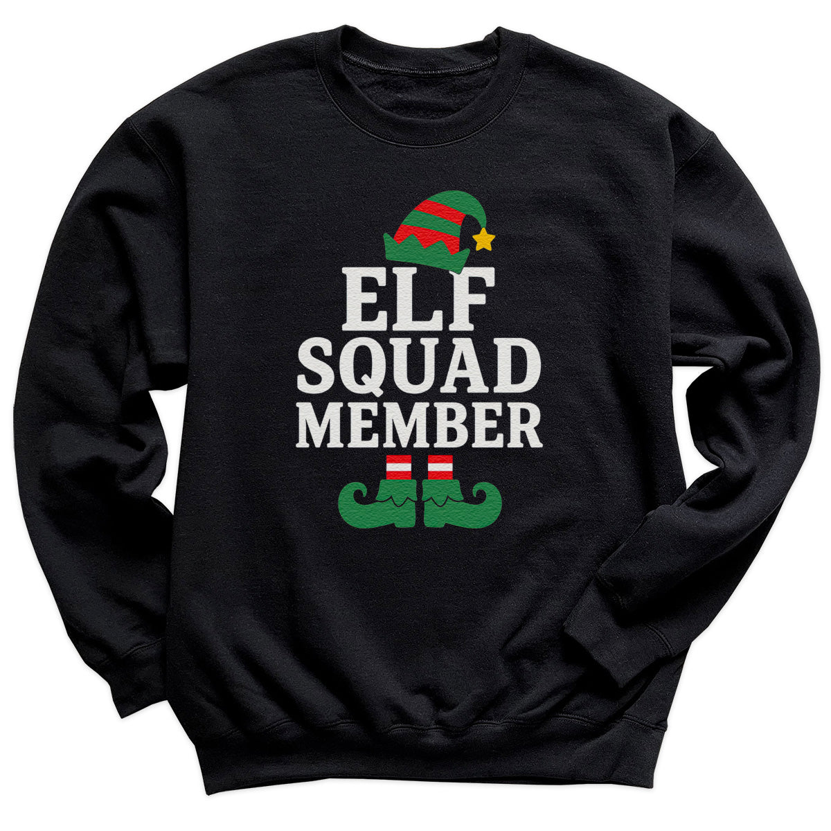 Elf Squad Member - Christmas Jumper Sweatshirt - Adult & Kids - All Sizes