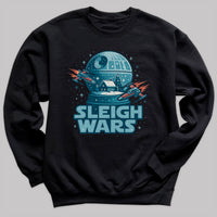 Sleigh Wars - Christmas Jumper Sweatshirt - Adult & Kids - All Sizes