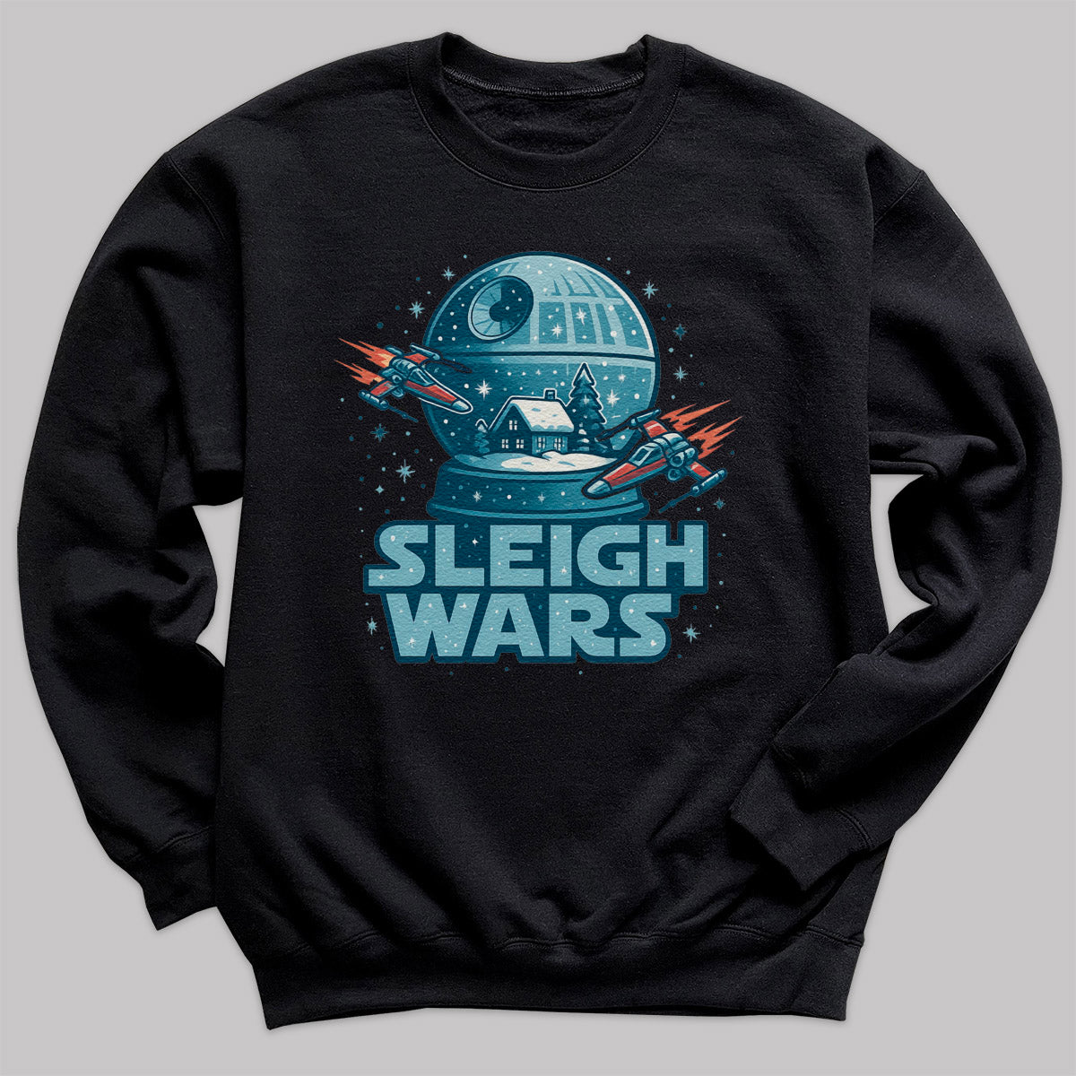 Sleigh Wars - Christmas Jumper Sweatshirt - Adult & Kids - All Sizes