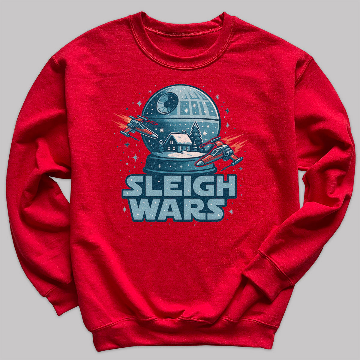 Sleigh Wars - Christmas Jumper Sweatshirt - Adult & Kids - All Sizes