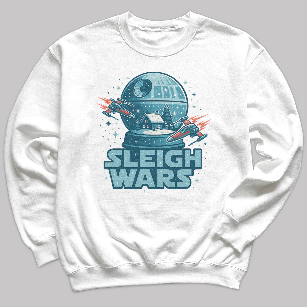 Sleigh Wars - Christmas Jumper Sweatshirt - Adult & Kids - All Sizes