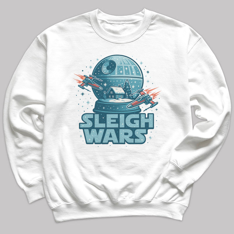 Sleigh Wars - Christmas Jumper Sweatshirt - Adult & Kids - All Sizes