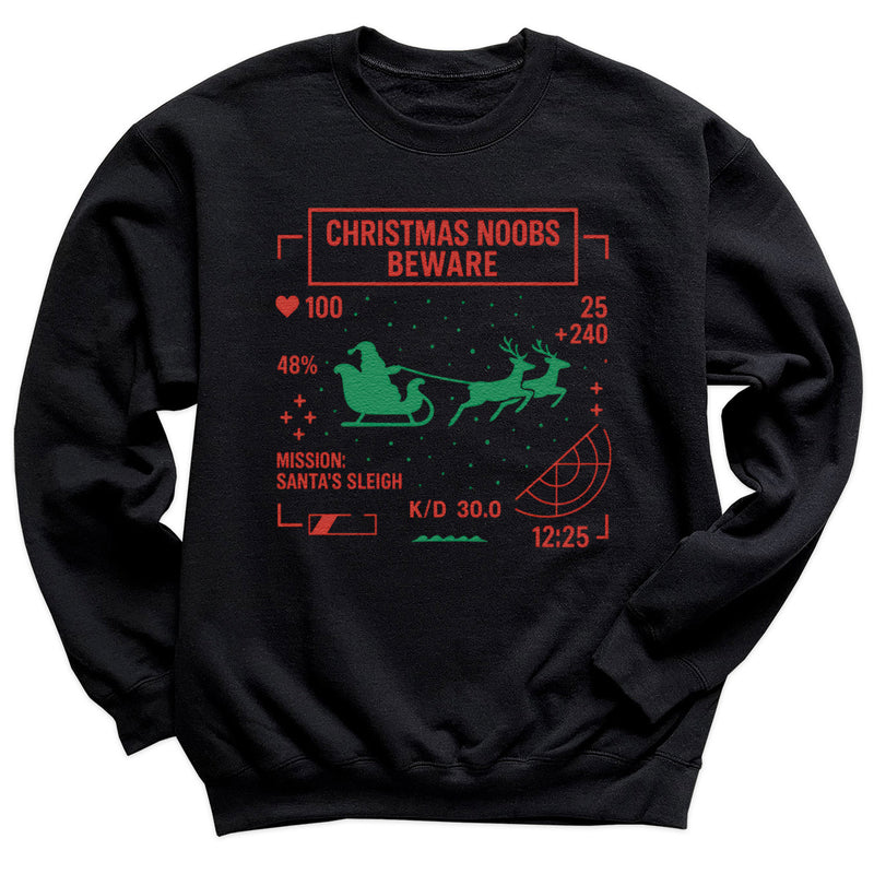 Christmas Noobs Beware - Christmas Jumper Sweatshirt - Adult & Kids - All Sizes
