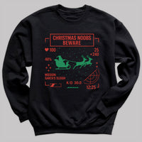 Christmas Noobs Beware - Christmas Jumper Sweatshirt - Adult & Kids - All Sizes
