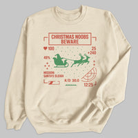 Christmas Noobs Beware - Christmas Jumper Sweatshirt - Adult & Kids - All Sizes